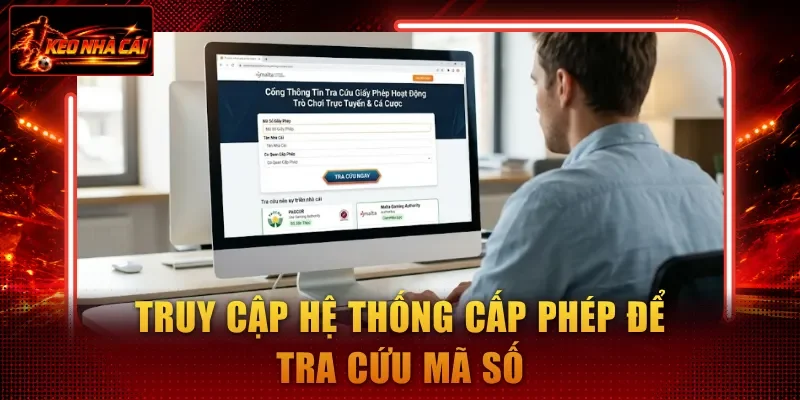 Truy cập hệ thống cấp phép để tra cứu mã số